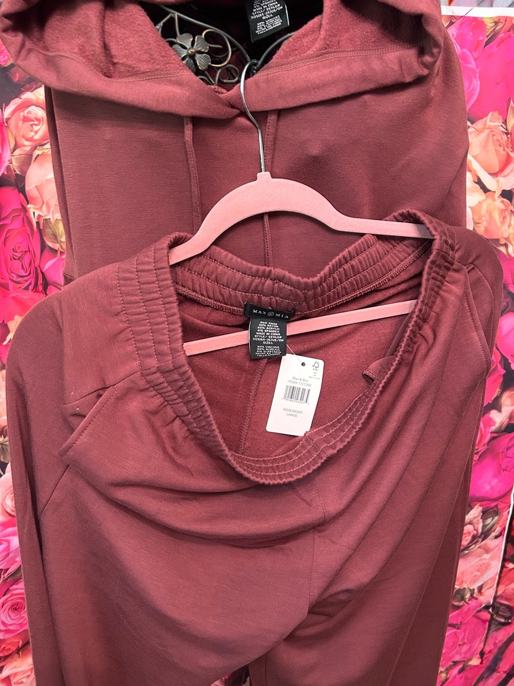 Max & Mia Wide Leg Pants in Dusty Rose